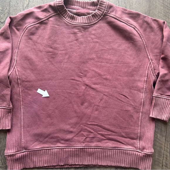 Aerie | Oversized Red Mock Neck Long Sleeve Slouchy Lounge Sweatshirt Small - Picture 1 of 12